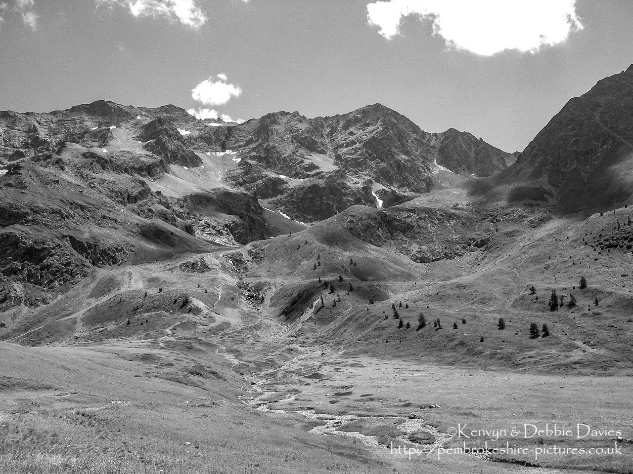 Col Sommeiller is one of the highest places in Europe accessible by vehicle at nearly 3000 metres.<br/><br/>This was taken with an old Canon Digital Ixus 400 4MP compact camera and converted to black and white becuase it looked rubbish in colour...
